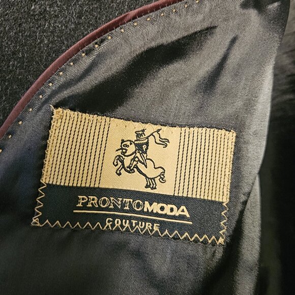 Cashmere/Wool Black Men's dress overcoat. Prontomoda. - Picture 5 of 9